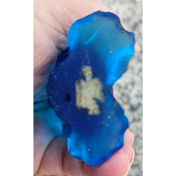 Vintage MCM Art Glass Cobalt Blue Owl Figurine 3 3/4" - Picture 4 of 4